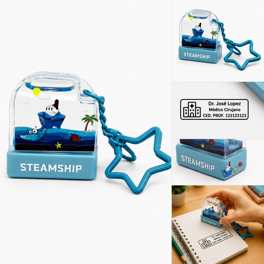 Sello Personalizado Autoentintable Steamship