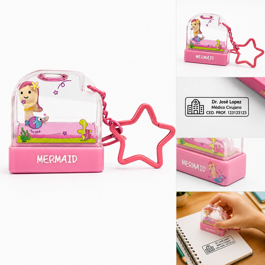 Sello Personalizado Autoentintable Mermaid