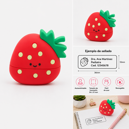 Sello Personalizado Autoentintable Fresa