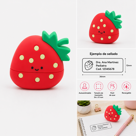 Sello Personalizado Autoentintable Fresa