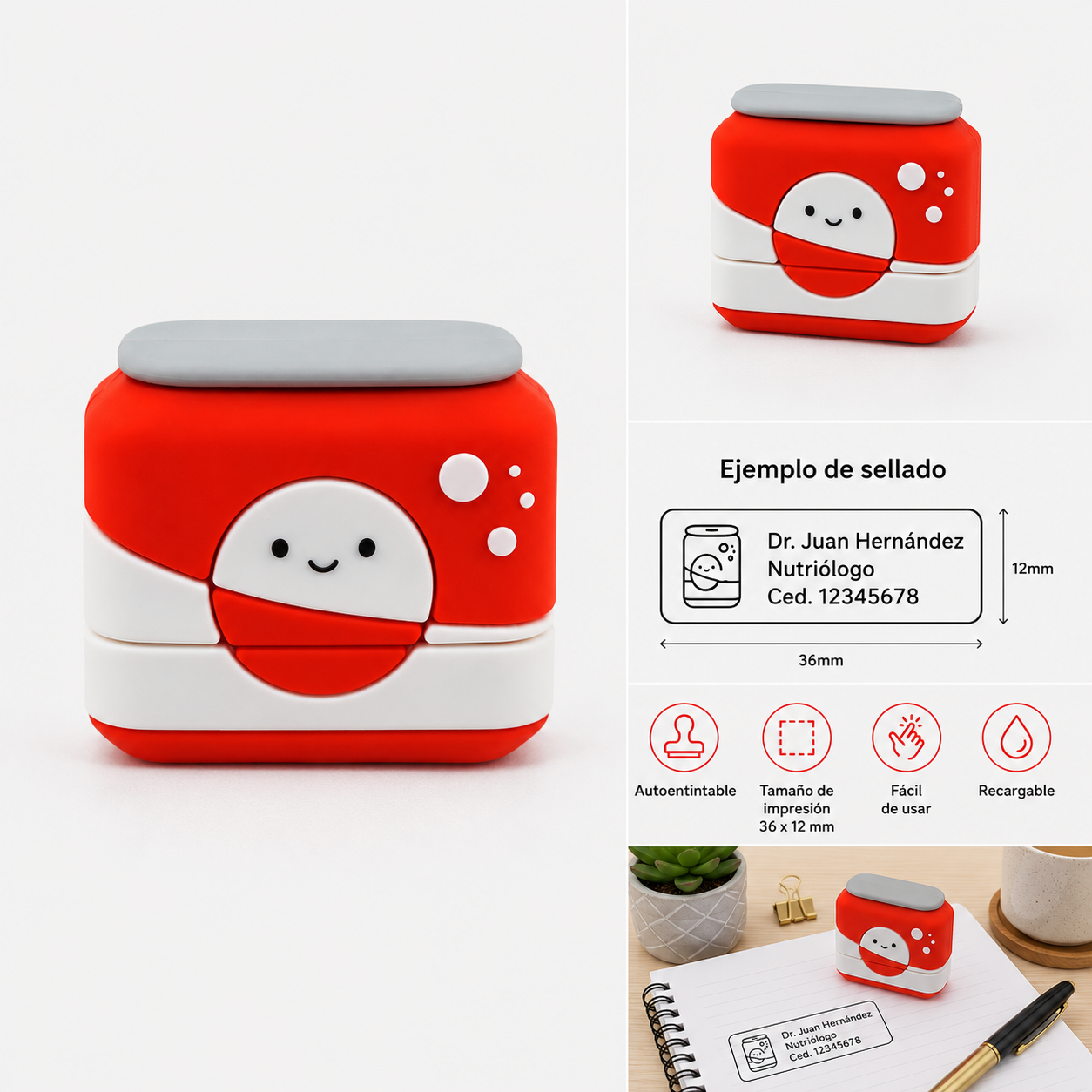 Sello Personalizado Autoentintable Lata de Refresco