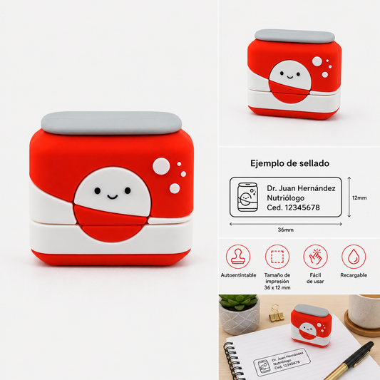 Sello Personalizado Autoentintable Lata de Refresco