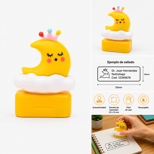 Sello Personalizado Autoentintable Luna