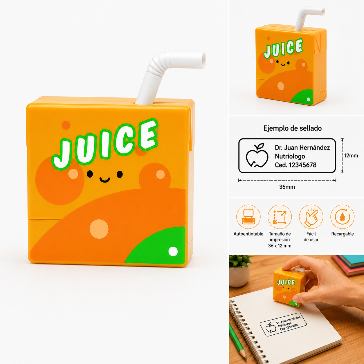 Sello Personalizado Autoentintable Jugo